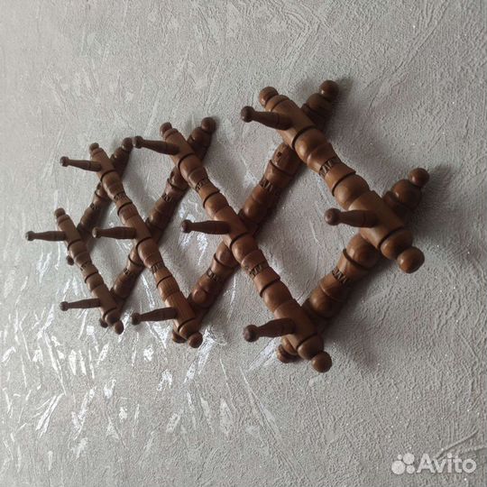 Вешалка для одежды деревянная на 10 крючков