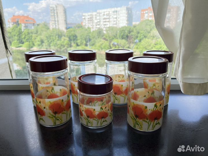 Банки для сыпучих продуктов стекло