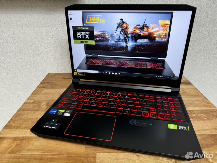 2022 Монстр i5-10300H 16Gb RTX3050 144Hz SSD 512Gb