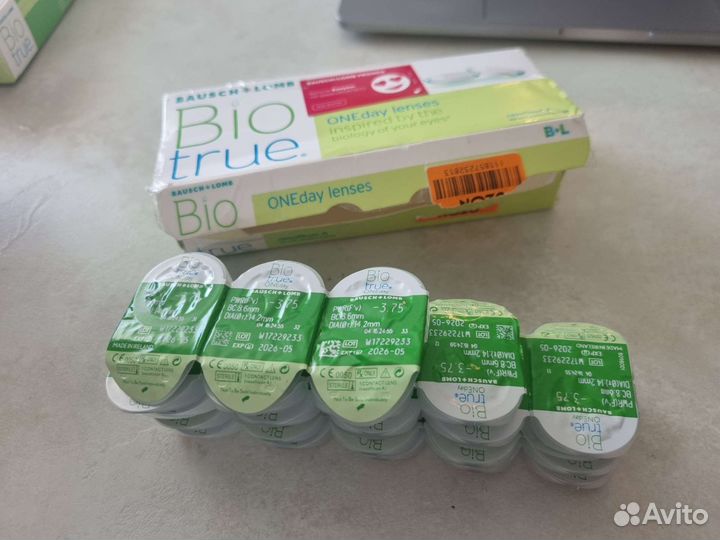 Линзы ежедневные -3,75 bio true