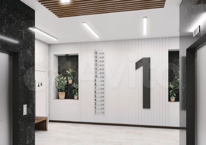 2-к. квартира, 65 м², 16/17 эт.