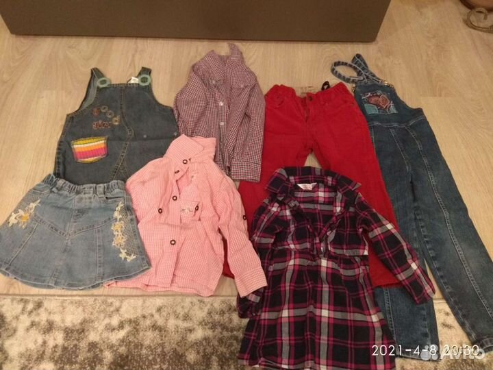 Одежда пакетом для девочки р.92-110