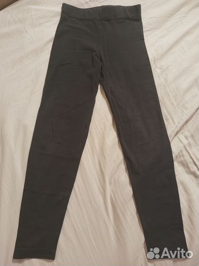 Купальник гимнастический, лосины чёрные