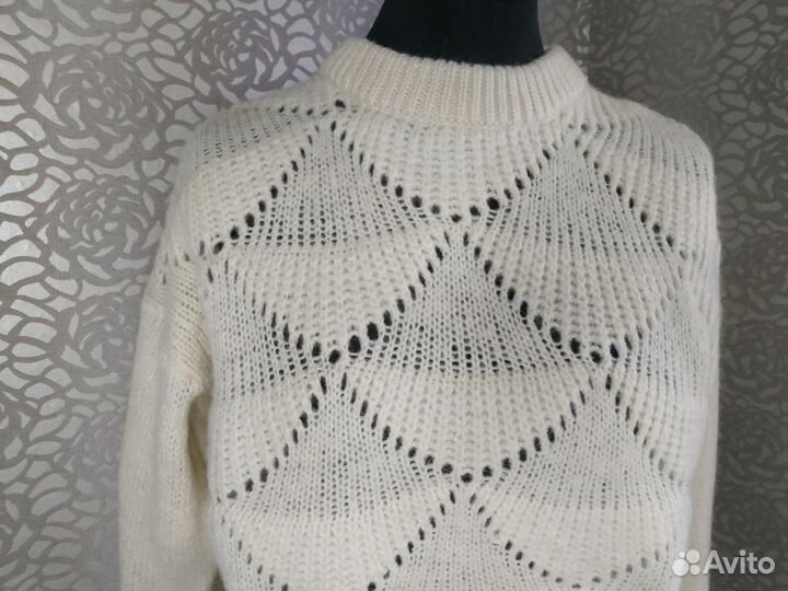 Джемпер женский с узором шерсть р.46