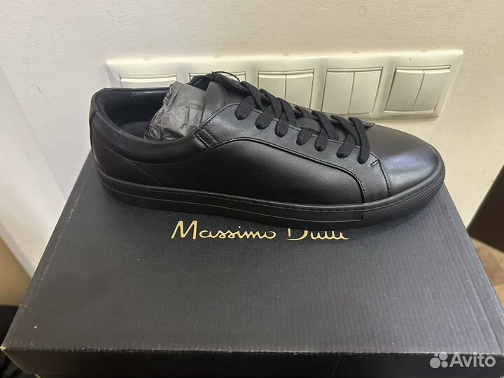 Кожаные кеды massimo dutti