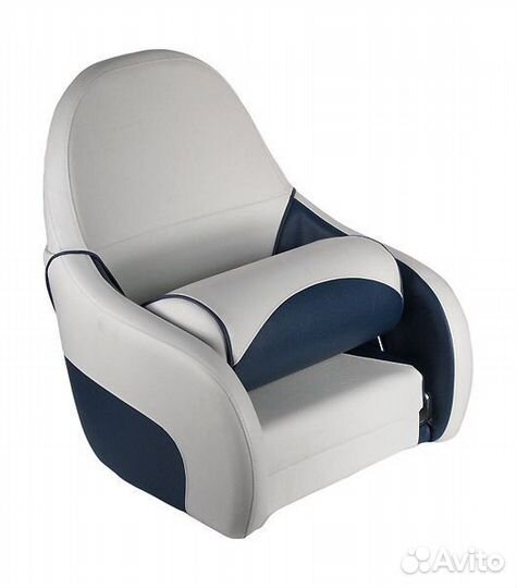 Кресло ocean 51 мягкое, подставка, обивка белый/си
