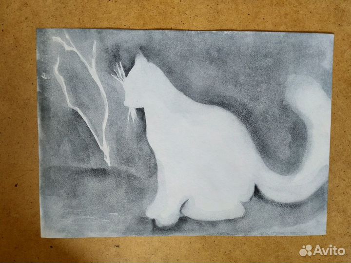 Рисунки акварелью, тушью, углём, восковые мелки