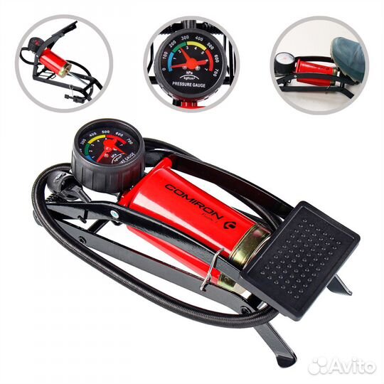 Насос ножной с манометром comiron fujin 1