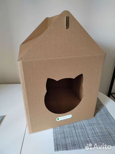 Домик для кошки картонный