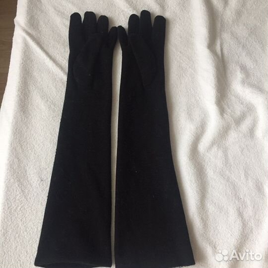Перчатки женские длинные черные
