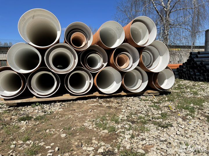 Труба гофрированная, труба под дорогу