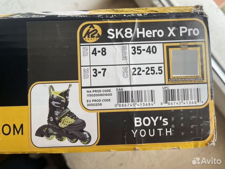 Роликовые коньки K2 hero X PRO р.35-40