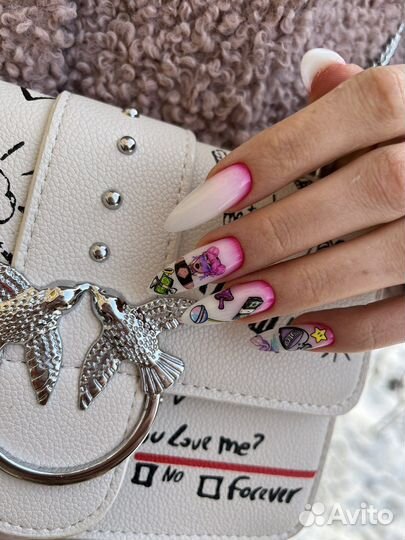 Наращивание ногтей, коррекция нарощенных