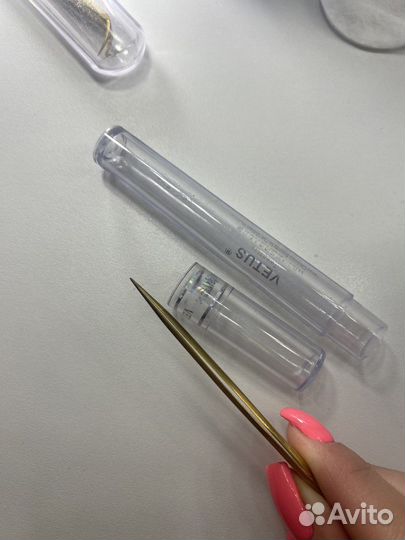 2 пинцета для наращивания ресниц