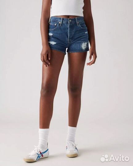 Шорты Levis 501 Original Fit High Rise, Dark Wash