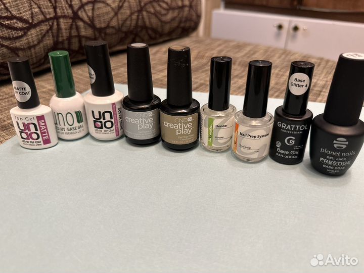 Топ, база, праймер, бондер, разбавитель гель-лака