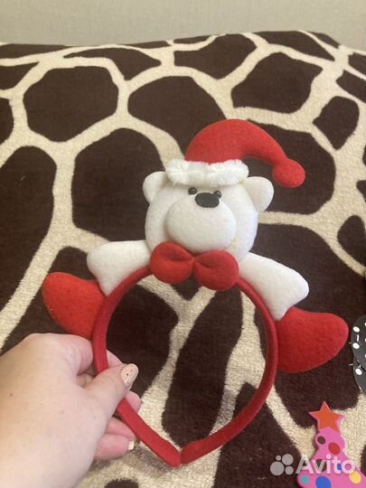 Новогодние атрибуты (маски, очки, ободок)