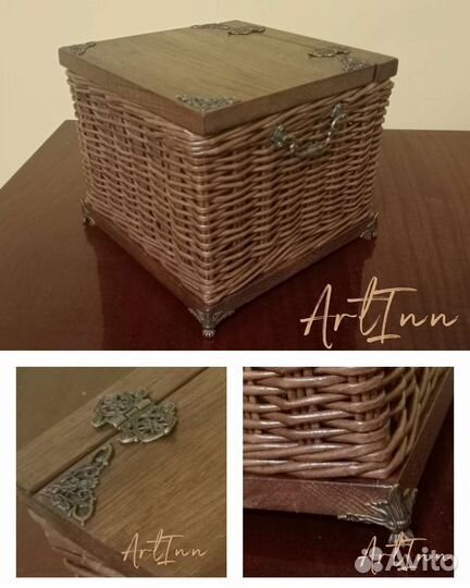 Шкатулка плетеная