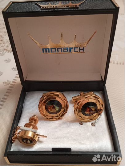 Запонки зажимы винтажные