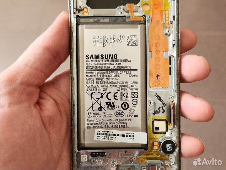 Аккумулятор и Основная камера Samsung s10 g973