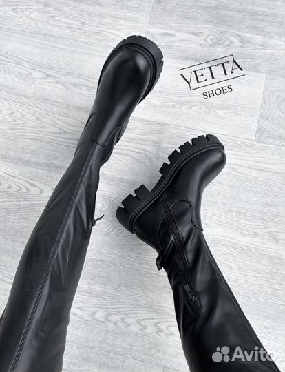 Ботфорты евро зима Натуральная шерсть