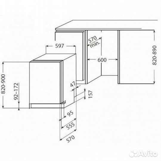 Встраиваемая посудомоечная машина whirlpool wp 122