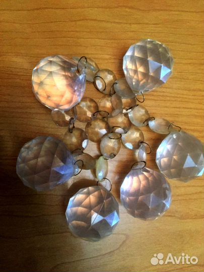 Подвески от люстры с граненными шариками