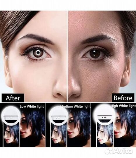 Светодиодное кольцо на телефон для селфи