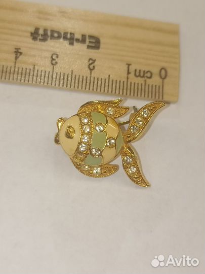 Брошь золотая рыбка СССР
