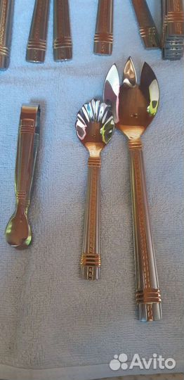 Набор столовых приборов 74 предмета, 24 карата