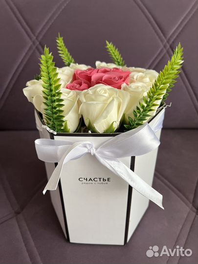 Букет из мыльных роз