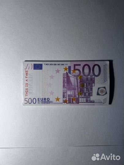 Блокнот 500 Евро купюры