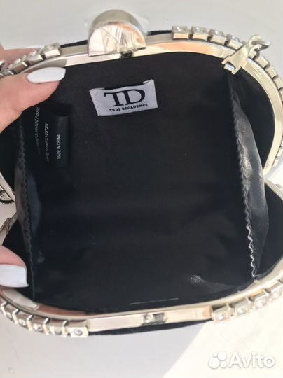 Бархатная сумка клатч