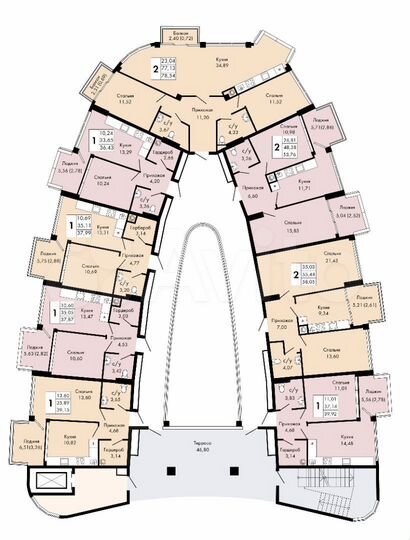 1-к. квартира, 37,9 м², 2/9 эт.