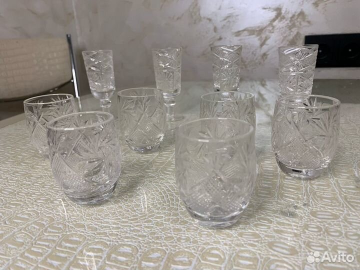 Хрустальные рюмки на ножке СССР