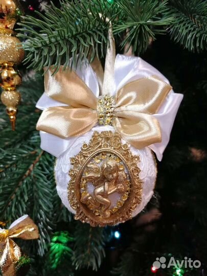 Новогодние шары на ёлку ручной работы