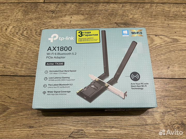 Wifi pci-e адаптер tp-link Archer TX20E, AX1800