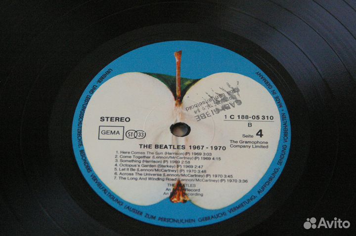 Пластинки Beatles – 1967-1970 Germany 2 LP EX 73