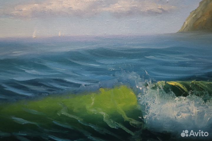 Картина маслом Морская волна