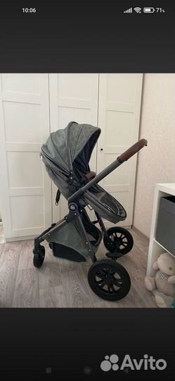 Коляска 2 в 1 luxmom цвет серый