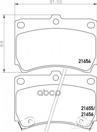 Колодки тормозные дисковые перед (PF-5232)
