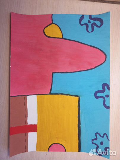 Картина гуашью