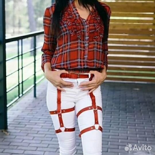 Гартеры из натуральной кожи