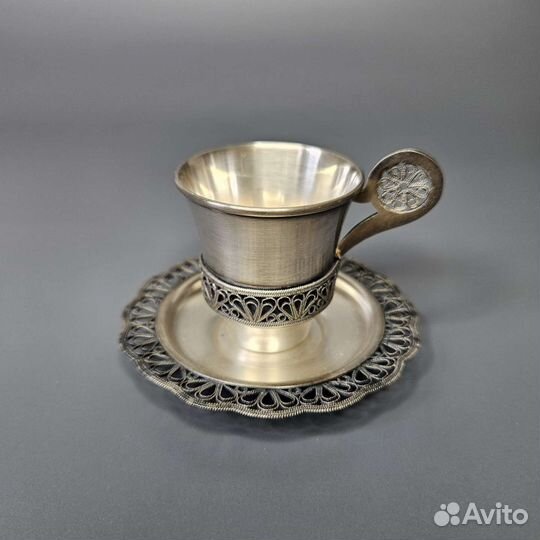 Кофейная пара СССР мельхиор