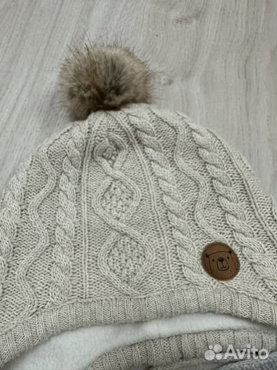 Набор шапка снуд варежки H&M р98