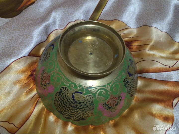 Ваза для фруктов Латунь Индия Винтаж