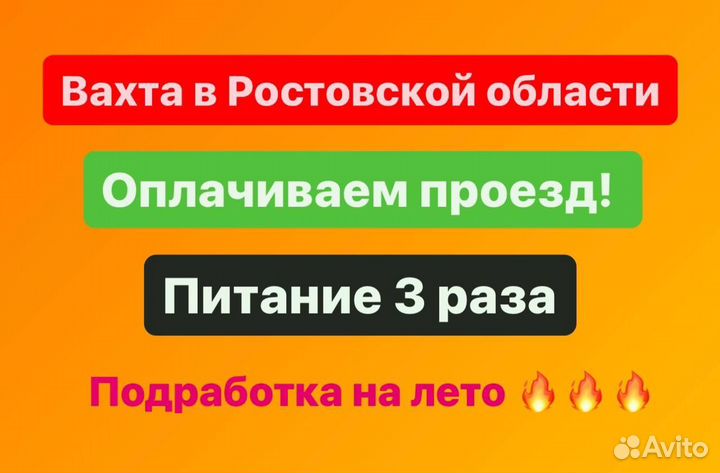 Разнорабочие вахтой летняя подработка