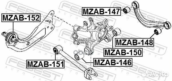 Сайлентблок задн тяги mazda CX-5 KE 2011- mzab