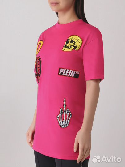 Футболка хлопковая с принтом Philipp Plein