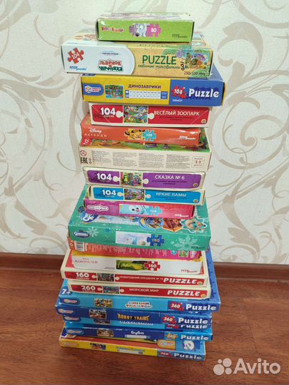 Пазлы пакетом (19 шт)